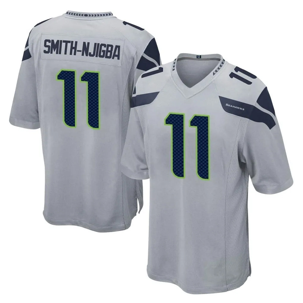 Tlead S.Seahawks #11 Jaxon Smith-Njigba Player Gray Home Game Stitched Jerseys