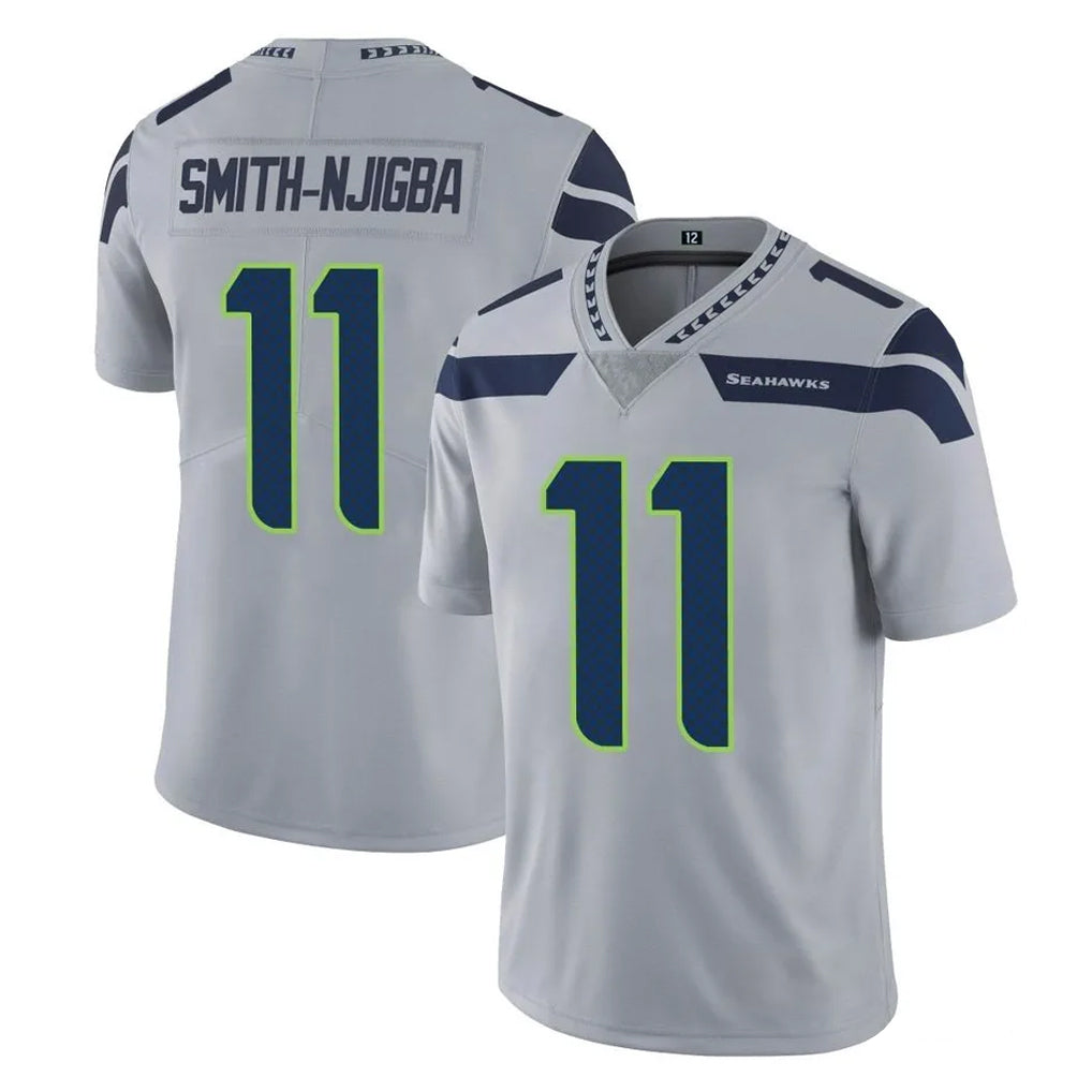 Tlead S.Seahawks #11 Jaxon Smith-Njigba Player Gray Limited Vapor Untouchable Home Game Stitched Jerseys