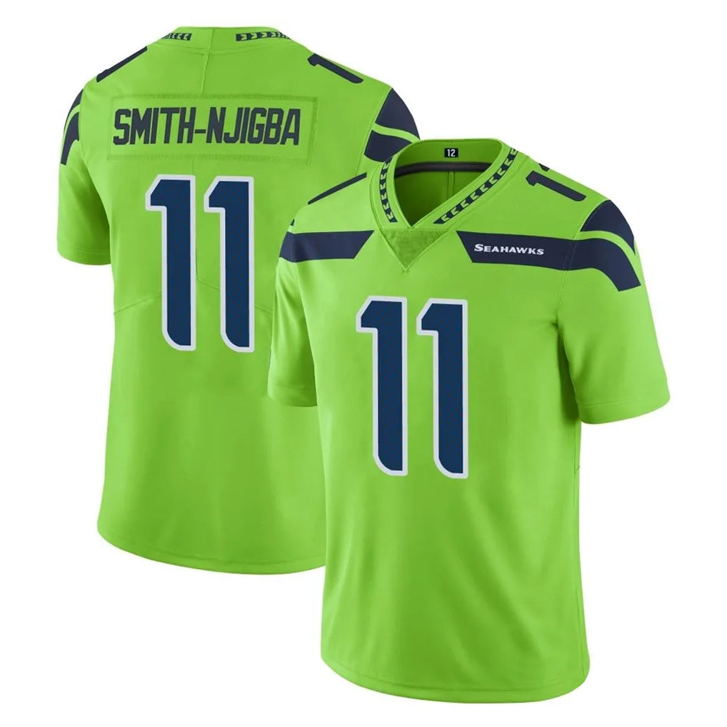 Tlead S.Seahawks #11 Jaxon Smith-Njigba Player Green Limited Color Rush Home Game Stitched Jerseys