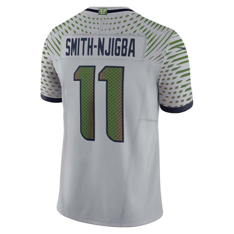 Tlead S.Seahawks #11 Jaxon Smith-Njigba Player Grey Rivalries Collection Limited Stitched Jerseys