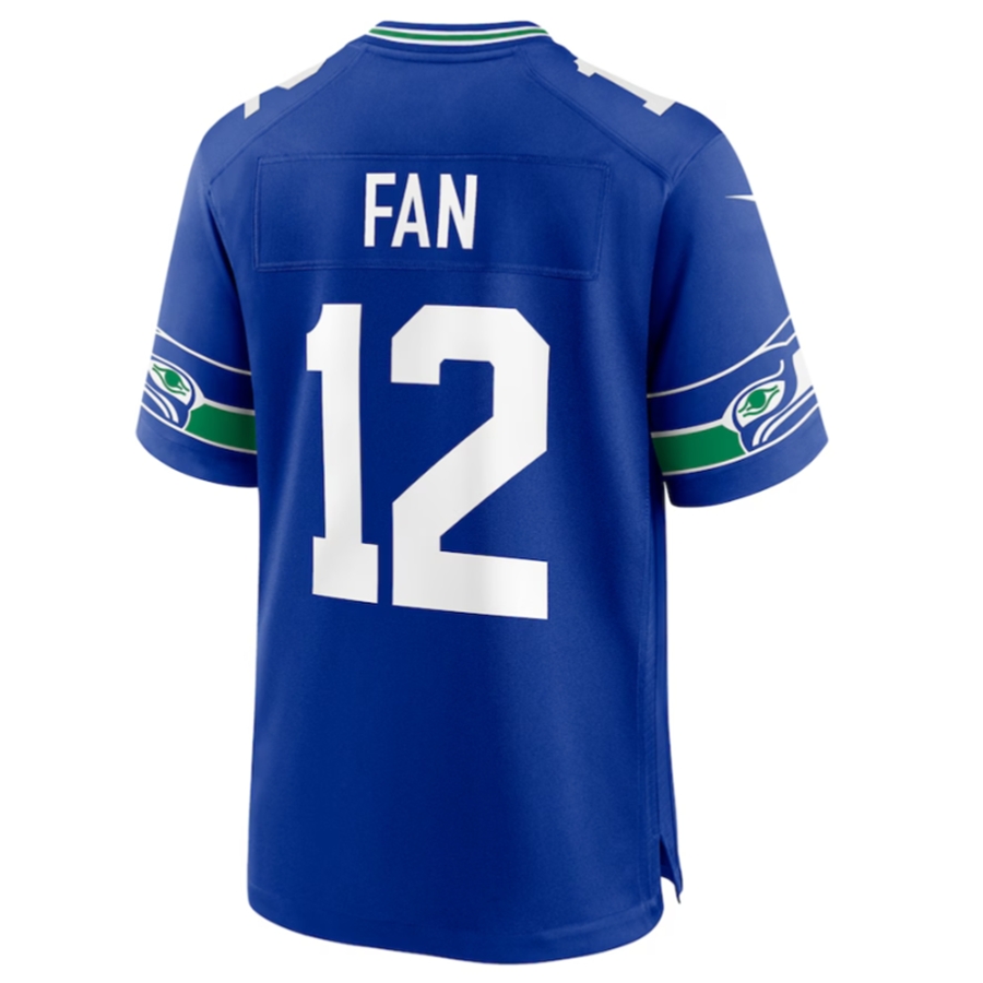 Tlead S.Seahawks #12 12s Royal Throwback Player Game Jersey Stitched American Stitched Jersey