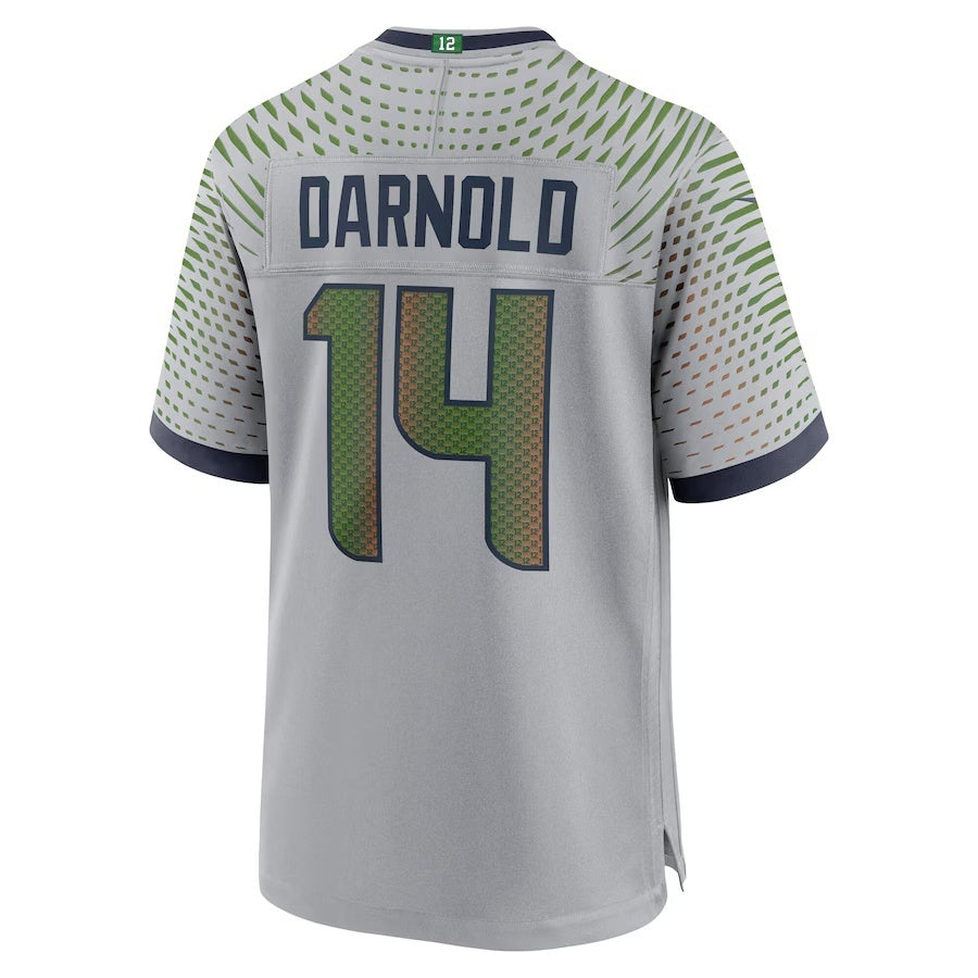 Tlead S.Seahawks #14 Sam Darnold 2025 Rivalries Collection Game Wolf Gray Stitched Jerseys