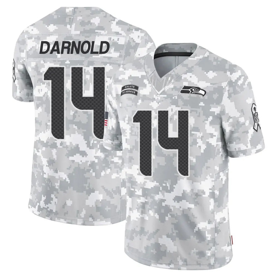Tlead S.Seahawks #14 Sam Darnold Player Arctic Camo Salute to Service Limited Football Jerseys