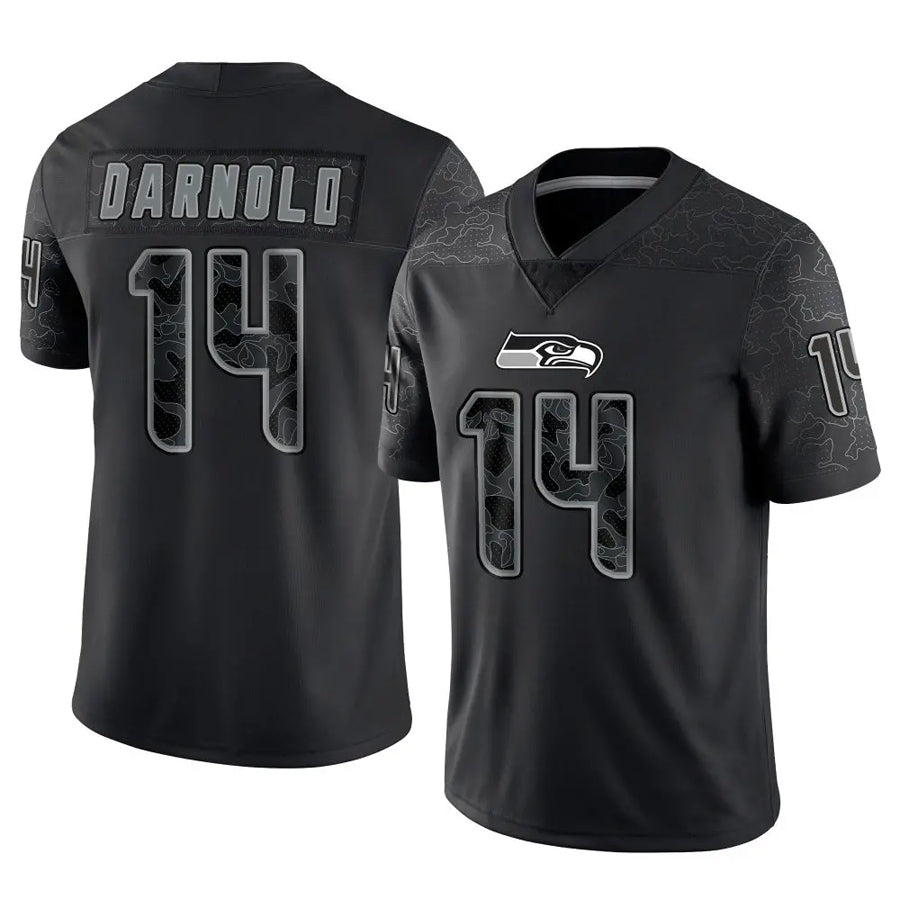 Tlead S.Seahawks #14 Sam Darnold Player Black RFLCTV Limited Football Jerseys