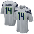 Tlead S.Seahawks #14 Sam Darnold Player Grey Game Football Jerseys