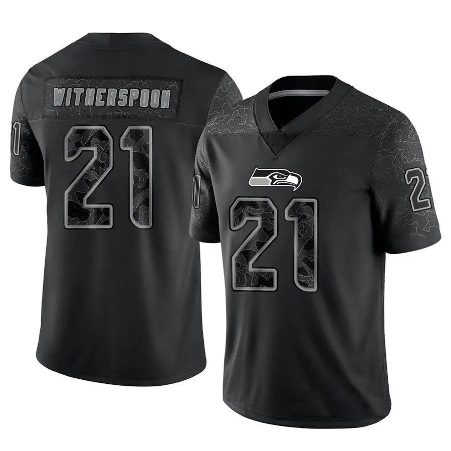 Tlead S.Seahawks #21 Devon Witherspoon Player Black RFLCTV Limited Stitched Jerseys