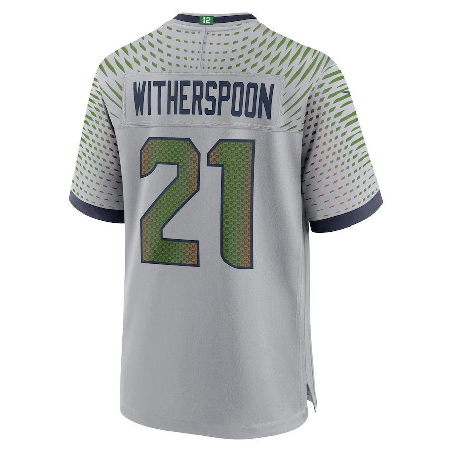 Tlead S.Seahawks #21 Devon Witherspoon Player Gray Rivalries Collection Game Stitched Jerseys