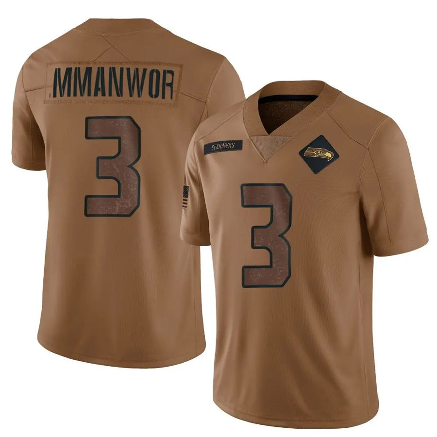 Tlead S.Seahawks #3 Nick Emmanwori Player Brown Salute To Service Limited Football Jerseys