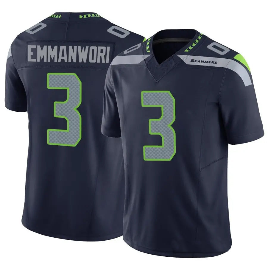 Tlead S.Seahawks #3 Nick Emmanwori Player Navy Vapor F.U.S.E. Limited Football Jerseys