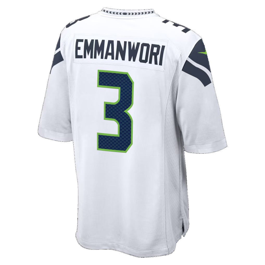Tlead S.Seahawks #3 Nick Emmanwori Player White Home Game Football Jerseys