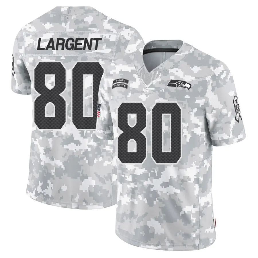 Tlead S.Seahawks #80 Steve Largent Player Arctic Camo Salute to Service Limited Stitched Jerseys