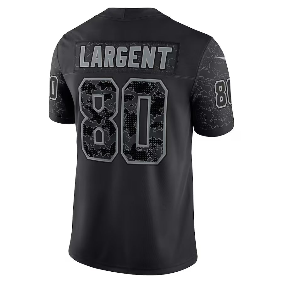 Tlead S.Seahawks #80 Steve Largent Player Black RFLCTV Limited Stitched Jerseys
