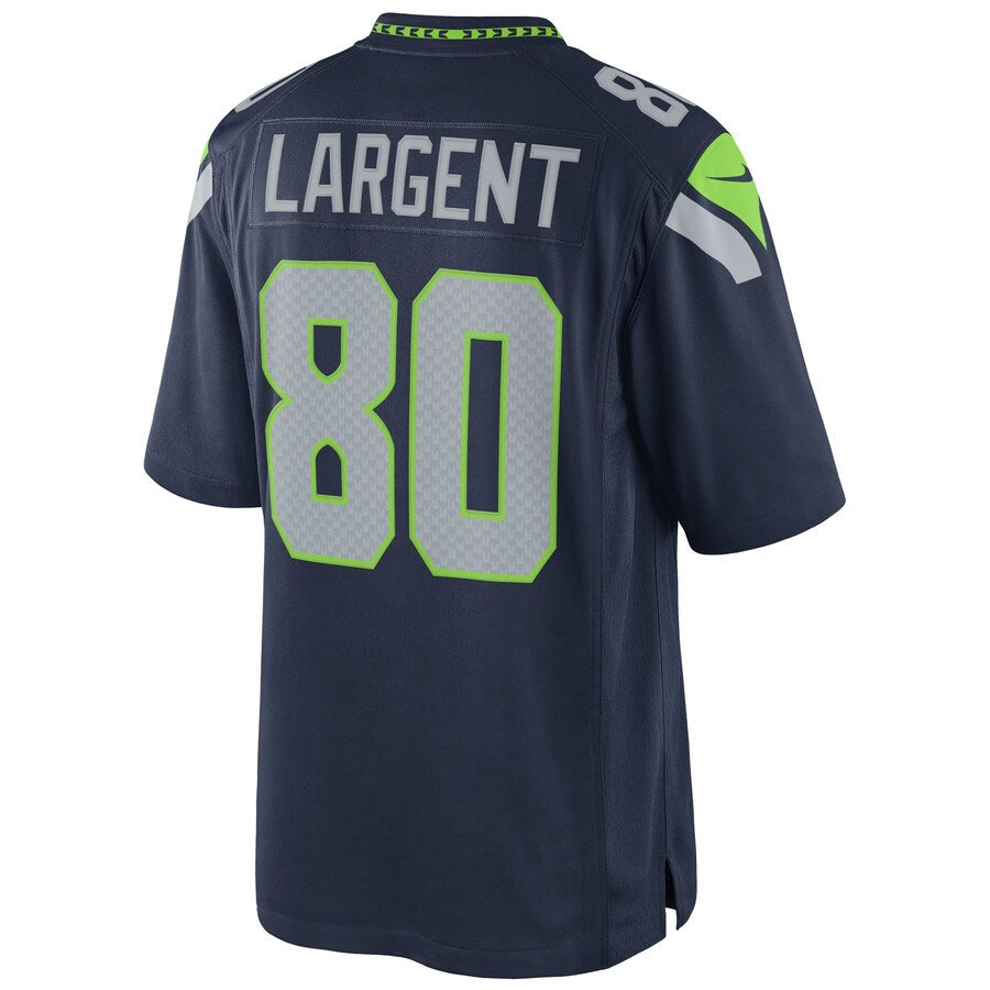 Tlead S.Seahawks #80 Steve Largent Player Navy Home Game Stitched Jerseys