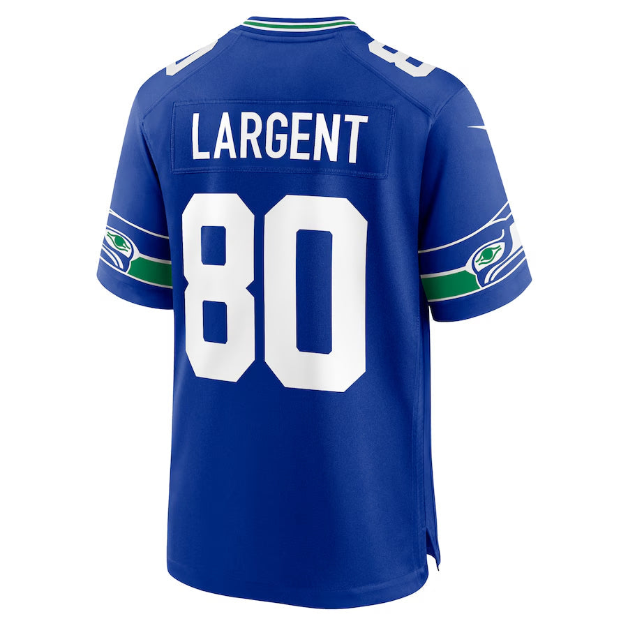 Tlead S.Seahawks #80 Steve Largent Player Royal Game Stitched Jerseys