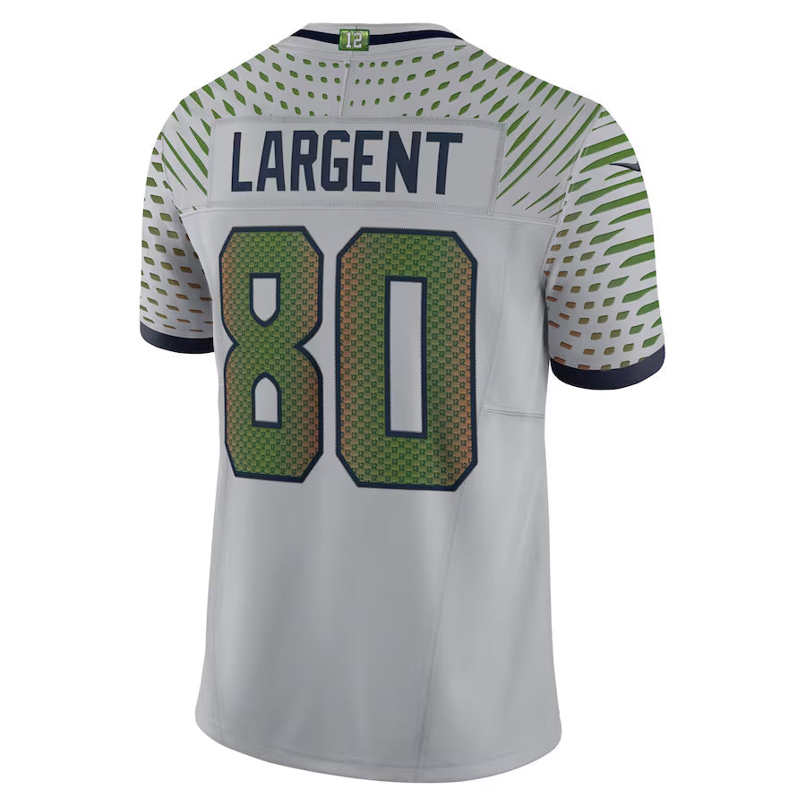 Tlead S.Seahawks #80 Steve Largent Player Wolf Gray Rivalries Collection Limited Stitched Jerseys