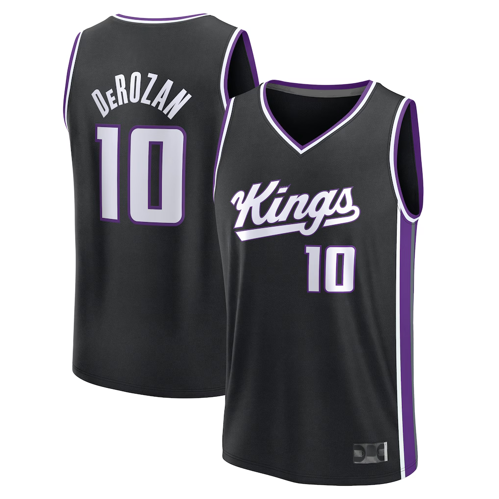 Tlead S.kings #10 DeMar DeRozan Fanatics Black Fast Break Replica Player Jerseys - Icon Edition