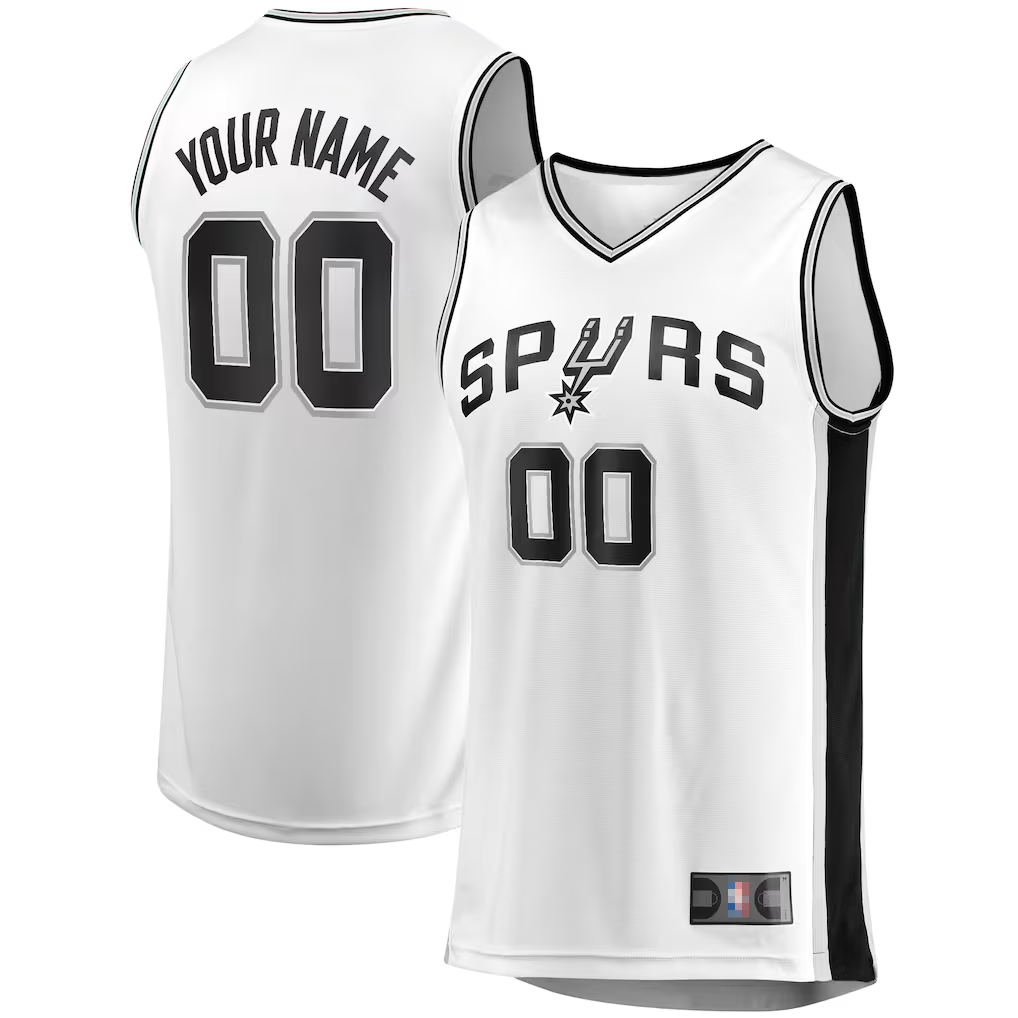 Tlead SA.Spurs Fanatics White Fast Break Custom Replica Jerseys - Association Edition