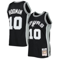 Tlead SA.Spurs #10 Dennis Rodman Mitchell & Ness Black 1993-1994 Hardwood Classics Swingman Jerseys