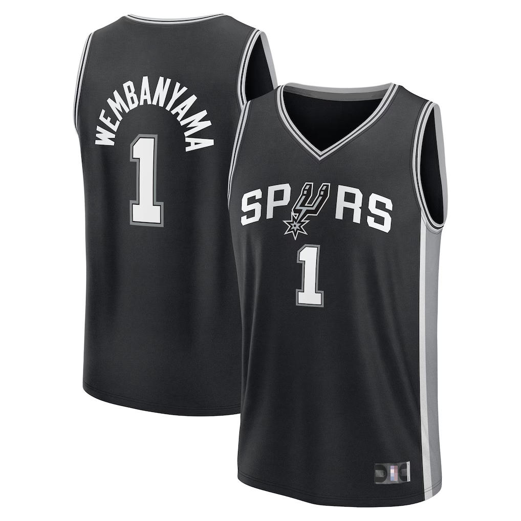 Tlead SA.Spurs #1 Victor Wembanyama Black Swingman Jerseys - Icon Edition