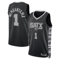 Tlead SA.Spurs #1 Victor Wembanyama Black Swingman Jerseys - Statement Edition