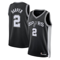 Tlead SA.Spurs #2Dylan Harper Black 2025 NBA Draft First Round Pick Swingman Jerseys - Icon Edition