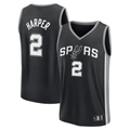 Tlead SA.Spurs #2 Dylan Harper Fanatics Black Fast Break Jerseys - Icon Edition