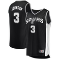 Tlead SA.Spurs #3 Keldon Johnson Fanatics Black Fast Break Replica Jerseys - Icon Edition