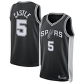 Tlead SA.Spurs #5 Stephon Castle Black Swingman Jerseys - Icon Edition