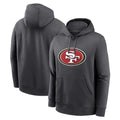 Tlead SF.49ers Gray Pullover Hoodies Home Game Blank Player Stitched Jerseys