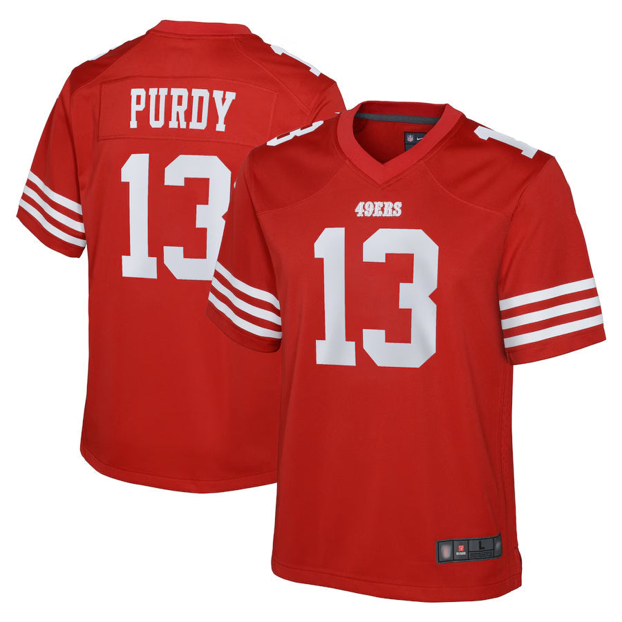 Tlead SF.49ers #13 Brock Purdy Player Scarlet Home Game Stitched Jerseys
