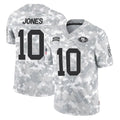 Tlead SF.49ers #10 Mac Jones Player Arctic Camo Limited Salute To Service Home Game Stitched Jerseys