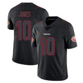 Tlead SF.49ers #10 Mac Jones Player Black Impact Limited Home Game Stitched Jerseys