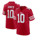 Tlead SF.49ers #10 Mac Jones Player Red Game Home Stitched Jerseys