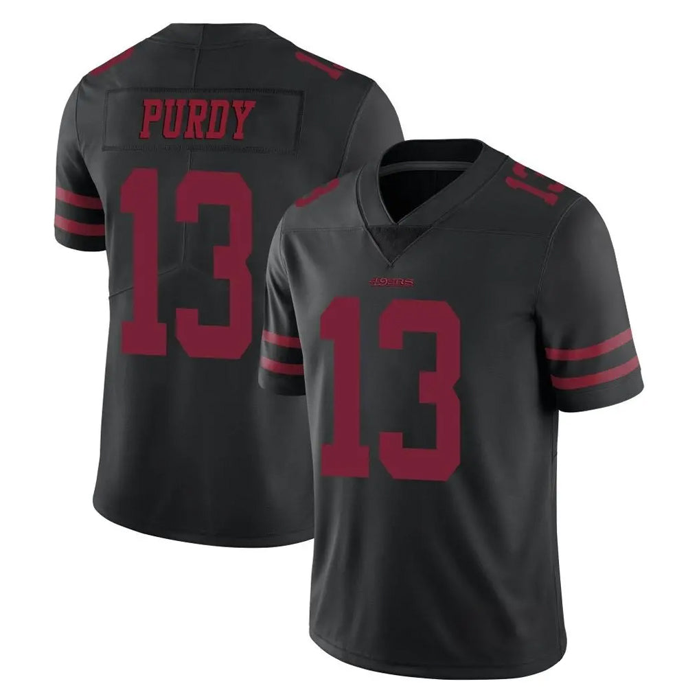 Tlead SF.49ers #13 Brock Purdy Player Black Alternate Limited Vapor Untouchable Home Game Stitched Jerseys