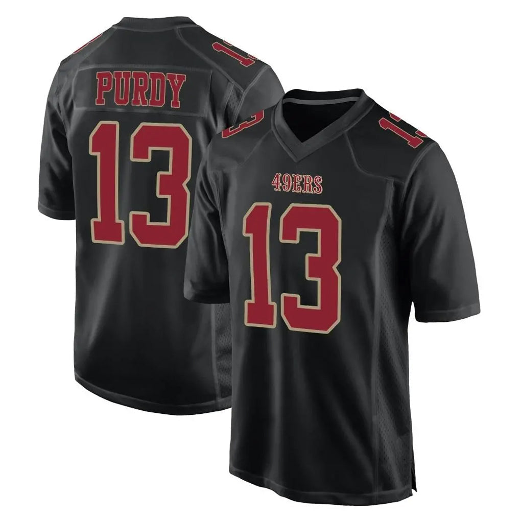 Tlead SF.49ers #13 Brock Purdy Player Black Fashion Home Game Stitched Jerseys