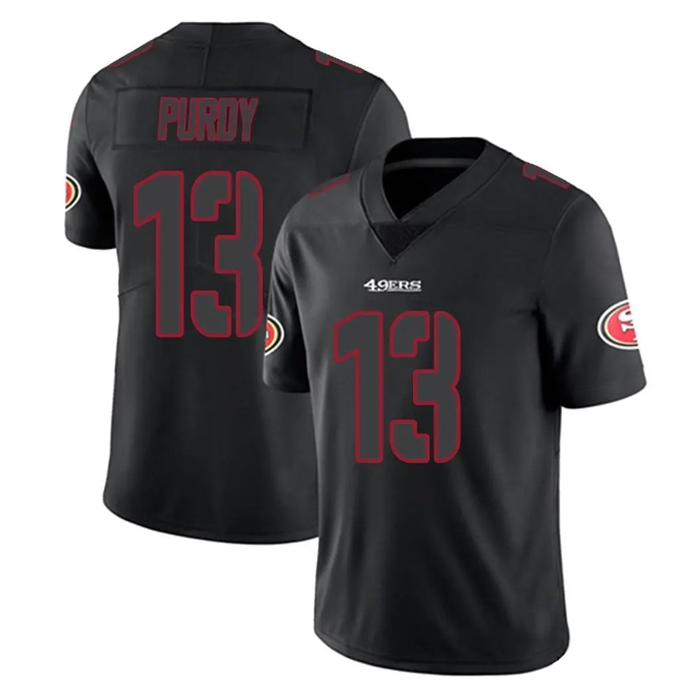 Tlead SF.49ers #13 Brock Purdy Player Black Impact Limited Home Game Stitched Jerseys