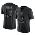 Tlead SF.49ers #13 Brock Purdy Player Black Limited Reflective Home Game Stitched Jerseys