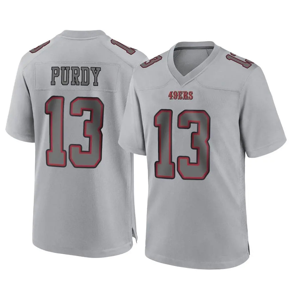 Tlead SF.49ers #13 Brock Purdy Player Gray Atmosphere Fashion Home Game Stitched Jerseys