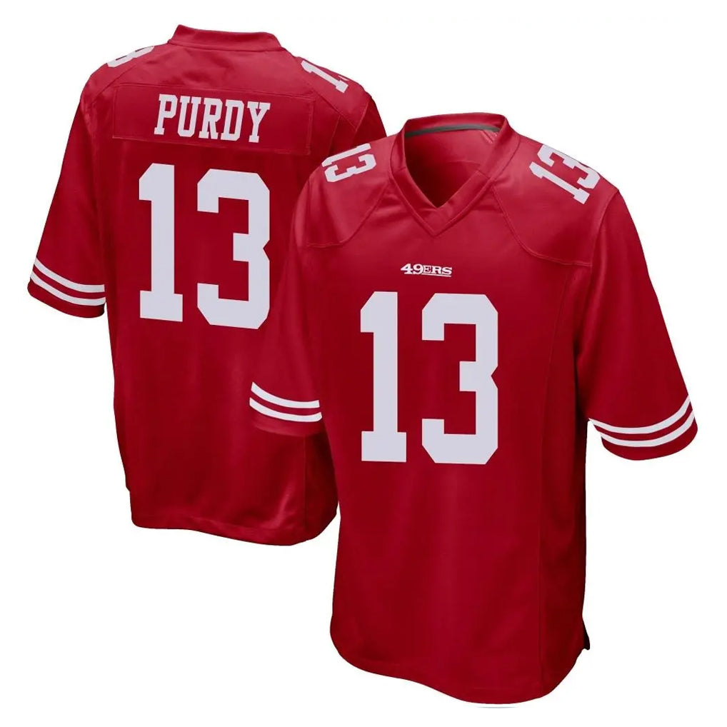 Tlead SF.49ers #13 Brock Purdy Player Red Home Game Stitched Jerseys
