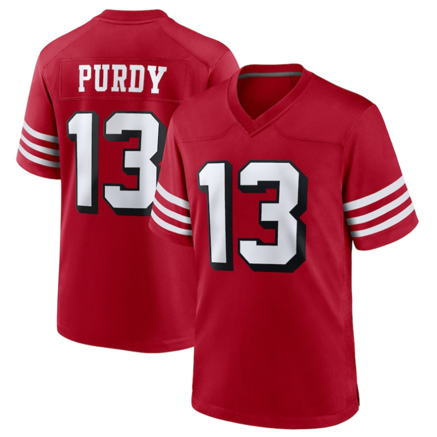 Tlead SF.49ers #13 Brock Purdy Player Scarlet Alternate Game Stitched Jerseys