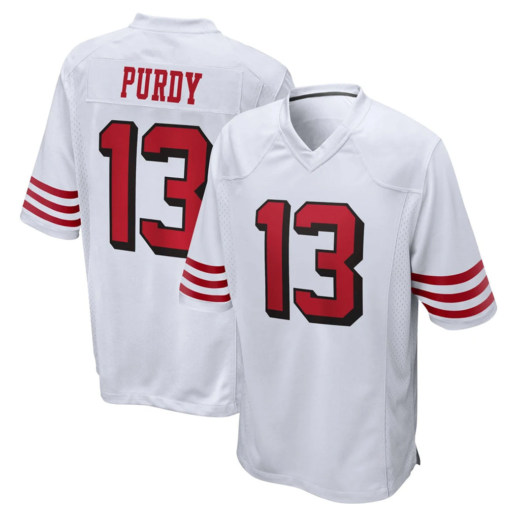 Tlead SF.49ers #13 Brock Purdy Player White Limited Alternate Home Game Stitched Jerseys