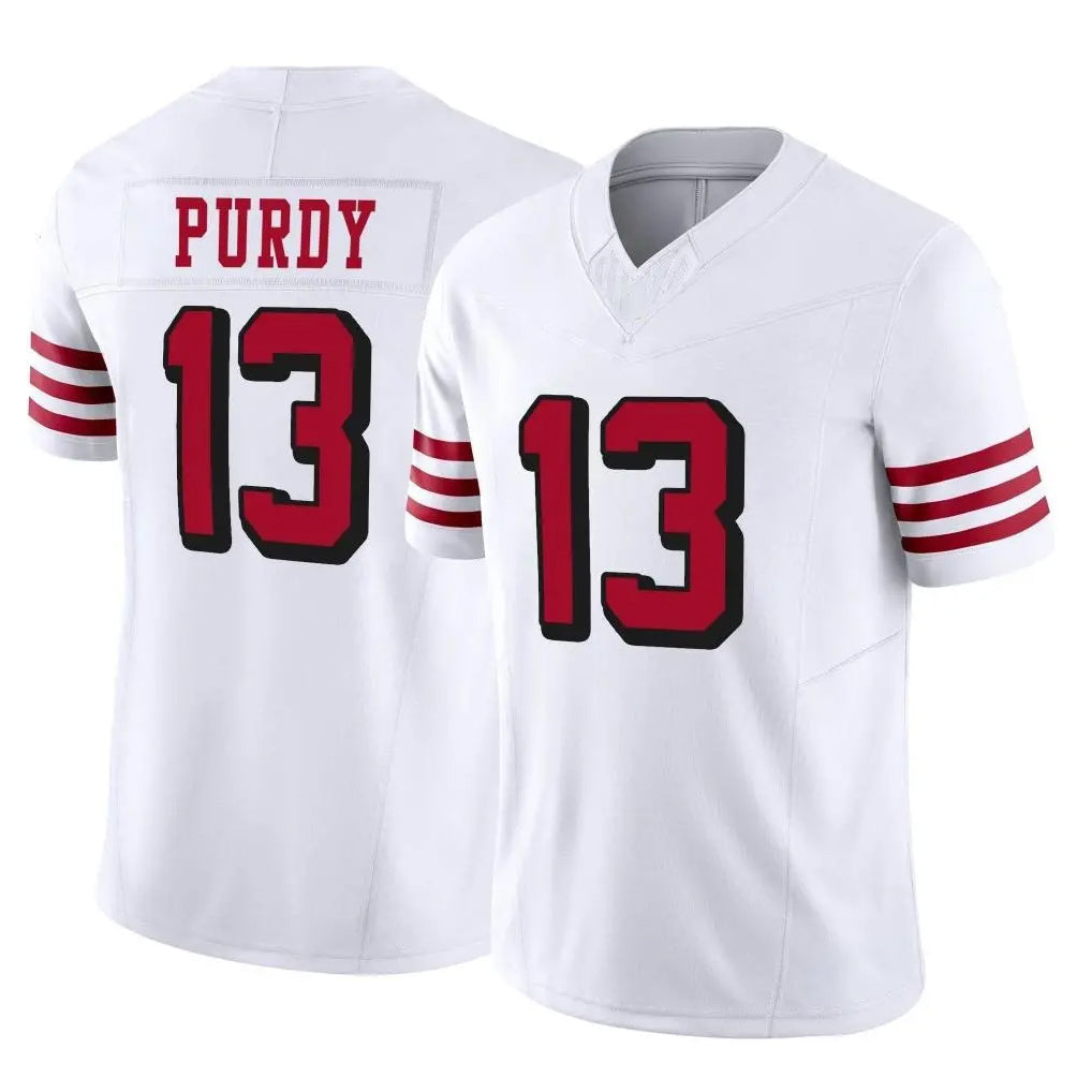 Tlead SF.49ers #13 Brock Purdy Player White Limited Alternate Vapor F.U.S.E. Home Game Stitched Jerseys