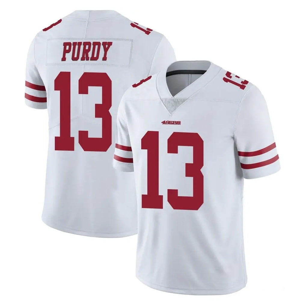 Tlead SF.49ers #13 Brock Purdy Player White Limited Vapor Untouchable Home Game Stitched Jerseys