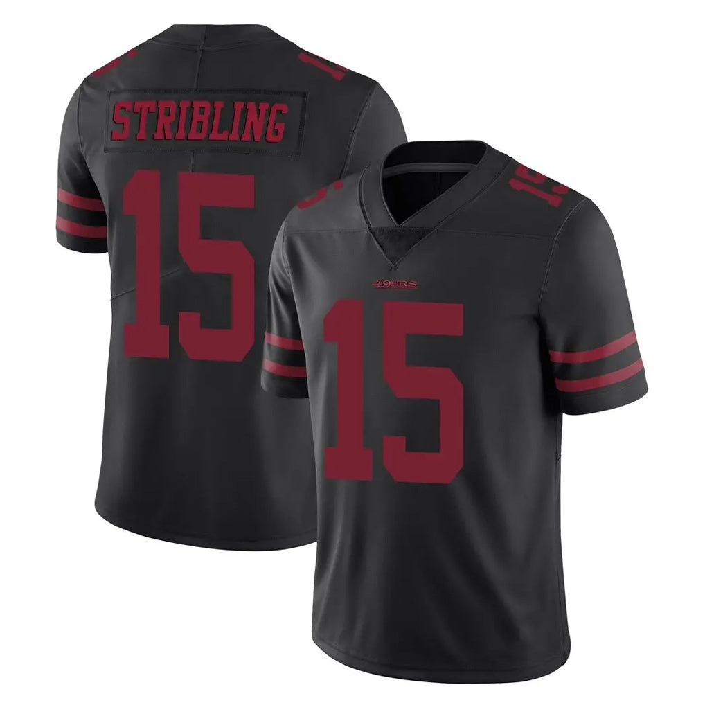Tlead SF.49ers #15 De'Zhaun Stribling Player Black Alternate Limited Vapor Untouchable Home Game Stitched Jerseys