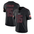 Tlead SF.49ers #15 De'Zhaun Stribling Player Black Impact Limited Home Game Stitched Jerseys