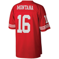 Tlead SF.49ers #16 Joe Montana Mitchell & Ness Scarlet Big & Tall 1990 Retired Player Replica Jersey