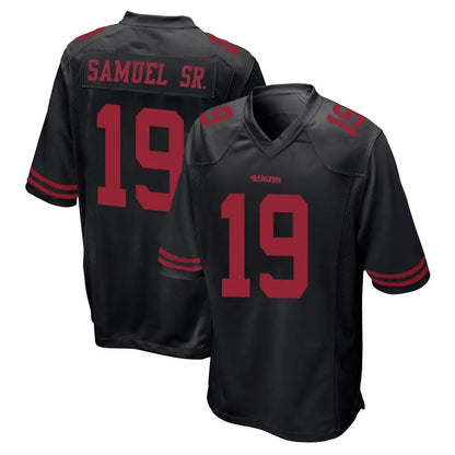 Tlead SF.49ers #19 Deebo Samuel Sr. Player Black Alternate Home Game Stitched Jerseys