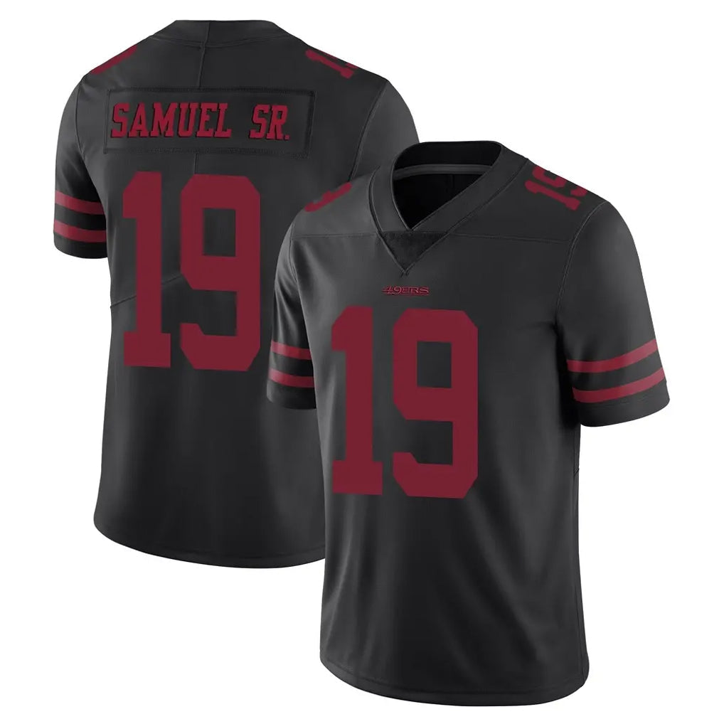 Tlead SF.49ers #19 Deebo Samuel Sr. Player Black Alternate Limited Vapor Untouchable Home Game Stitched Jerseys