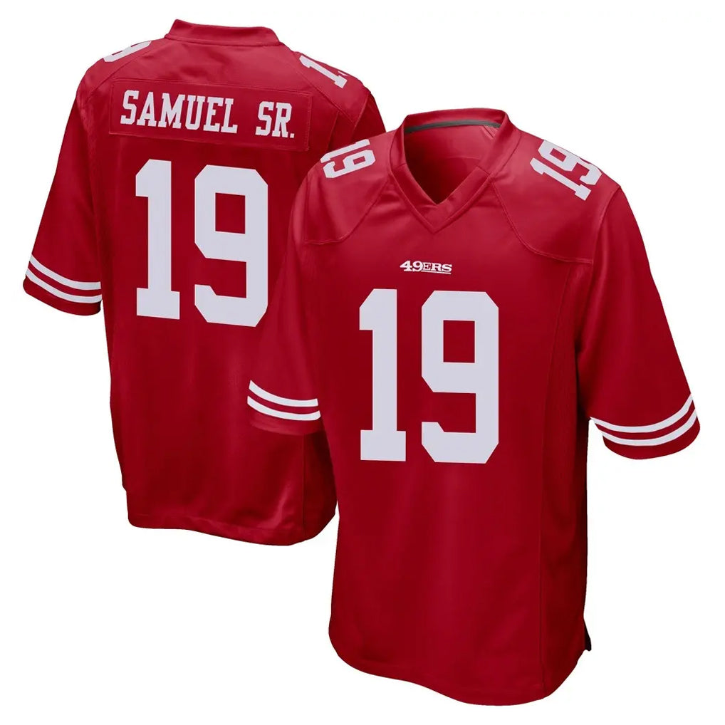 Tlead SF.49ers #19 Deebo Samuel Sr. Player Red Home Game Stitched Jerseys