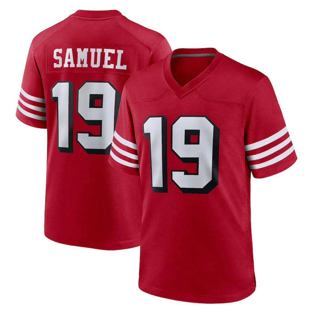 Tlead SF.49ers #19 Deebo Samuel Sr. Player Red Limited Alternate Home Game Stitched Jerseys